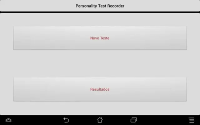 Personality Test Recorder android App screenshot 0