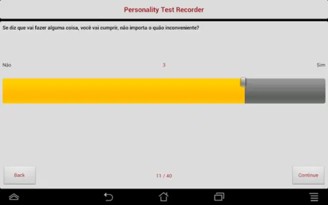 Personality Test Recorder android App screenshot 1