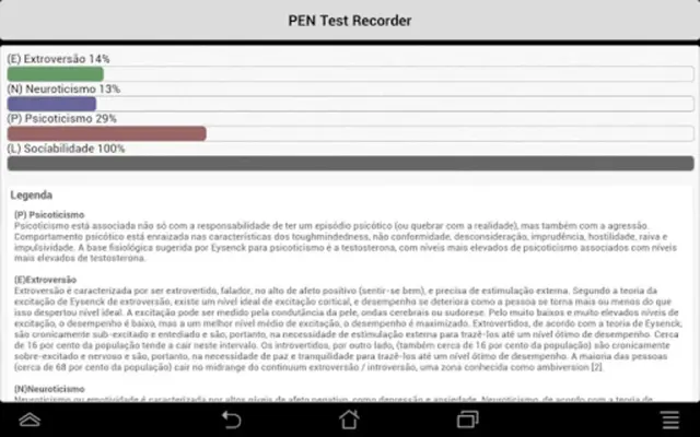 Personality Test Recorder android App screenshot 3